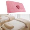 Massage Table Towel, SPA Bed Head Curtain Pad, Comfortable Face Pillow Towel with with Face Breath Hole, Pink view 3