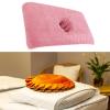 Massage Table Towel, SPA Bed Head Curtain Pad, Comfortable Face Pillow Towel with with Face Breath Hole, Pink view 4