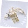 Beatifufu Women Crystals Hair Comb Bridal Flower Hair Jewelry for Wedding Decoration Elegant Wedding Headpiece for Brides and Bridesmaids Handmade Accessory for Special Occasions view 2