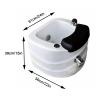 Pedicure Foot Spa, Acrylic Home Foot Spa Bathtub, Massage Foot Bath with Hand Shower and Automatic Drain Pump, Adjustable Hot & Cold Water Foot Detox Bathtub for Home Salon Spa Beauty Store view 2
