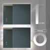 32x24 inch Bathroom Led Classy Vanity Mirror with High Lumen,Dimmable Touch,Wall Switch Control, Anti-Fog ,CRI 90 Adjustable 3000K-4500K-6000K ,IP54 Waterproof Energy saving Vertical & Horizontal view 4