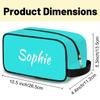 Zestdesign Custom Travel Toiletry Bag Custom Makeup Bag with Name Personalized Cosmetic Bag Shaving Dopp Kit for Women Men, Light Blue view 3