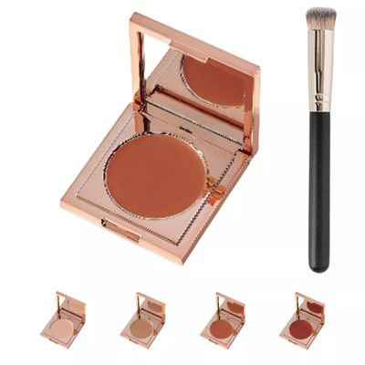 Colored Clay CC Undereye Corrector, Under Eye Concealer with Brush, Dark Circle Defense, Under Eye Color Corrector for Dark Circles (Orange, with brush)