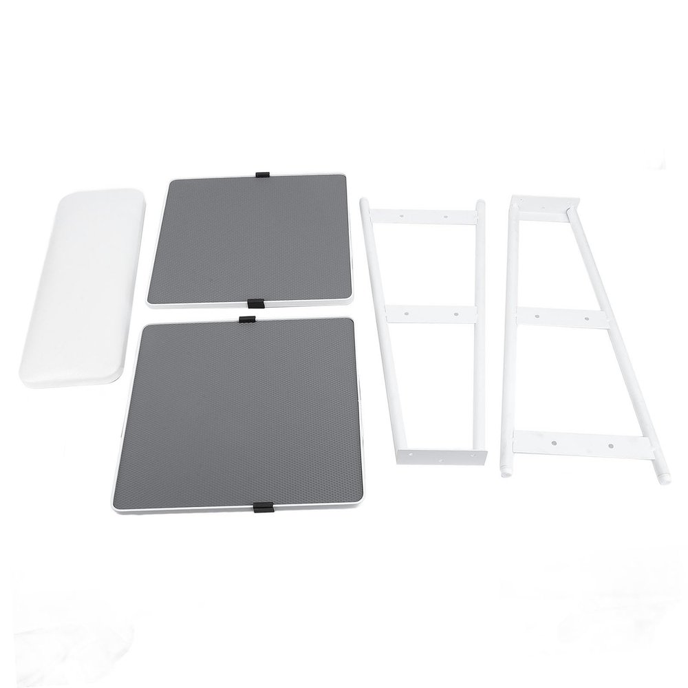 Duimimi Manicure Foot Rest, Versatile Pedicure Stand with Storage Rack, Comfortable, Space Saving Design, Sturdy Stainless Steel & PU Material