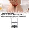 Duimimi Manicure Foot Rest, Versatile Pedicure Stand with Storage Rack, Comfortable, Space Saving Design, Sturdy Stainless Steel & PU Material view 2