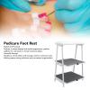 Duimimi Manicure Foot Rest, Versatile Pedicure Stand with Storage Rack, Comfortable, Space Saving Design, Sturdy Stainless Steel & PU Material view 3