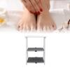 Duimimi Manicure Foot Rest, Versatile Pedicure Stand with Storage Rack, Comfortable, Space Saving Design, Sturdy Stainless Steel & PU Material view 4
