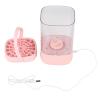 WOOXGEHM Electric Makeup Brush Cleaner, Transparent Visual, Deep Gentle Cleaning Cosmetic Brush Cleaner, 7000rpm Automatic Makeup Brush Cleaning Machine (Pink) view 1