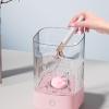 WOOXGEHM Electric Makeup Brush Cleaner, Transparent Visual, Deep Gentle Cleaning Cosmetic Brush Cleaner, 7000rpm Automatic Makeup Brush Cleaning Machine (Pink) view 4