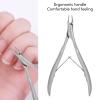 DUIMIMI Stainless Steel Cuticle Nippers - Dead Skin Removal, Tightly Biting Manicure Scissors with Protective Tip Cover & Ergonomic Handle for Precise Trimming view 2