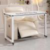 Nail Tech Desk, Salon Spa Beauty Nail Table,Modern Simple Makeup Station Multifunctional Sofa Table Home Office Writing Study Desk Rolling PC Workstation view 2