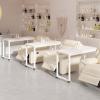 Nail Tech Desk, Salon Spa Beauty Nail Table,Modern Simple Makeup Station Multifunctional Sofa Table Home Office Writing Study Desk Rolling PC Workstation view 3