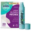 LivaClean 20 CT Large Hydrocolloid Acne Patches & Hypochlorous Acid Spray for Face & Body view 1