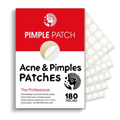 Acne & Pimple Patches  Profeccional Hydrocolloid Acne Patches for Fast Blemish & Zit Removal | Pimple Spot Treatment for Face & Skin | Vegan, Cruelty-Free | 180 Count
