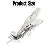 Clipdoc Max Toenail Clipper, Clipdoc Max Toe Nail Clipper, Clipdoc Max Nail Trimmer, Wide Jaw Opening Anti-Splash Nail Clipper, Toenail Clippers for Thick Nails (Silver) view 2