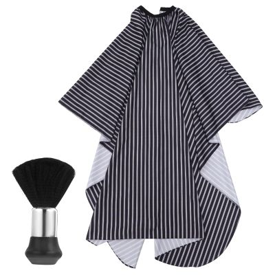 Beaupretty Barber Cape with Adjustable Elastic Neck and Neck Duster Brush for Hair Cutting and Styling Salon Home Use