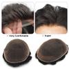 zhongxlla Wig for Men Men Capillary Prosthesis HD Lace Man Toupee Indian Human Remy Hair Wigs Full Lace Human Hair System Replacement Hair Wig Male Hair Replacement Systems(Brown,6x9) view 3