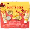 Burt's Bees Christmas Gifts - Tips and Toes Kit, 6 Travel Size Products for Stocking Stuffers - Pomegranate Moisturizing Lip Balm, 2 Hand Creams, Foot Cream, Cuticle Cream, and Hand Salve view 1