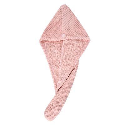 Bella Sleep + Spa Microfiber Hair Towel Wrap - Fast Drying Hair Turban for Wet Hair - Ultra Soft Absorbent Hair Wrap for Curly & Long Hair, One Size, Light Pink