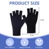 6 Pairs Eczema Gloves Fingerless Gloves Eczema Touchscreen Hand Gloves Moisturizing Overnight for Dry Hands Sleeping for Women and Men (Black) view 2