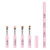 4-in-1 Portable Makeup Brush for Blending Sponge, Eyeshadow, Eyebrow & Liner Makeup Brush, Portable Travel Brush (Pink) view 1