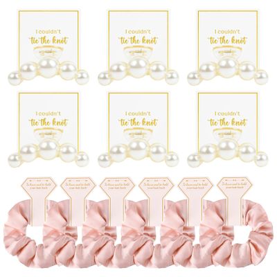 12 Pcs Bridesmaid Proposal Gifts Bridesmaid Pear Hair Claw Clips Hair Scrunchies Bridal Shower Gifts Bachelorette Party Wedding Favors Present Hair Accessories for Women (Pink Series)