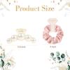 12 Pcs Bridesmaid Proposal Gifts Bridesmaid Pear Hair Claw Clips Hair Scrunchies Bridal Shower Gifts Bachelorette Party Wedding Favors Present Hair Accessories for Women (Pink Series) view 4