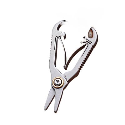 BQEDC Compact Titanium Alloy Nose Hair and Beard Trimmer Scissors