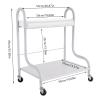 Beauty Salon Nail or Foot Bath Spa Portable Trolley Cart, Esthetician Trolley Cart, Manicure Foot Rest with Wheels and Handles, Pedicure Stool, for Foot Bath, Beauty Salons, Hair Salons (White) view 2