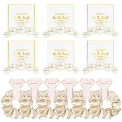 12 Pcs Bridesmaid Proposal Gifts Bridesmaid Pear Hair Claw Clips Hair Scrunchies Bridal Shower Gifts Bachelorette Party Wedding Favors Present Hair Accessories for Women(Golden Series)