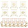 12 Pcs Bridesmaid Proposal Gifts Bridesmaid Pear Hair Claw Clips Hair Scrunchies Bridal Shower Gifts Bachelorette Party Wedding Favors Present Hair Accessories for Women(Golden Series) view 1