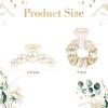 12 Pcs Bridesmaid Proposal Gifts Bridesmaid Pear Hair Claw Clips Hair Scrunchies Bridal Shower Gifts Bachelorette Party Wedding Favors Present Hair Accessories for Women(Golden Series) view 4