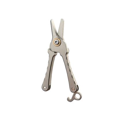 EDC Mini Titanium Alloy Scissors, Nose Hair Trimmer, Men's Beard Scissors, Manual Nose Safety Shaving Scissors (Type A)