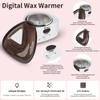 Makeforu Brazilian Waxing Kit - Bikini & Full Body Hair Removal with Digital Warmer, 4 Scented Wax Beads & 27 Silicone Tools - Home Waxing for Women & Men, Face & Body Care (White) view 2