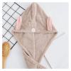 1pc Hair Towels Super Absorbent Hair Drying Towel Turban for Women and Girls Quick Magic Hair Dry Hat(Khaki) view 1