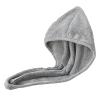 Charcoal Fiber Hair Towels Bath Head Turban Wrap Quick Dry Anti-Frizz Hair Towels for Drying Hair Women Girls Bathroom(Gray) view 1