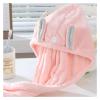 1pc Hair Towels Super Absorbent Hair Drying Towel Turban for Women and Girls Quick Magic Hair Dry Hat(Pink) view 1