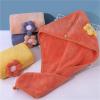 Dry Hair Towel Coral Ladies Soft Shower Cap Head Wrap Absorbent Fast Dry Ladies Head Towel(Purple) view 2