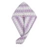 1pcs Women Coral Shower Hair Towel Wrap Drying Turban Printed Bathroom Quick-Dry Soft Absorption Turban Head Cap(Purple) view 1