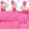 Super Absorbent Towel Coral Hair Drying Turban Quick Dry for Women for Curly Thick Hair(Pink) view 4