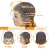 13x4 HD Highlight Ombre Body Straight Lace Front Wig Human Hair, Plucked Brazilian Deep Straight Wig Human Hair, HD Lace Frontal Wig Human Hair for Women with Baby Hair (32 Inch) view 2