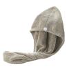 Charcoal Fiber Hair Towels Bath Head Turban Wrap Quick Dry Anti-Frizz Hair Towels for Drying Hair Women Girls Bathroom(Coffie) view 1