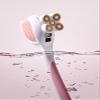 PosheEra Self-Care Shave Kit | Friction-Fit Handle for Easy Reach & Comfort | 3 & 5 Petal Shave Heads | USB Charging | Smooth view 4