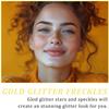 15 Pcs Gold Glitter Freckles Face Tattoo, Gold glitter Freckles Makeup Patches, Waterproof Sparkle Freckles, Glitter Freckles Face Temporary Tattoos for Women view 2