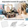 GALHUBIS Makeup Case with Lighted Mirror, Makeup Box Organizer with Detachable LED Mirror, Travel Makeup Train Case, Waterproof Cosmetic Organizer, Standing Makeup Brush Holder, Gift, Black Gold view 3
