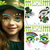 2 Packs St.Patrick's Day Face Tattoos Irish Shamrock Hat Rainbow Design Temporary Tattoo for Women Eye Face Makeup Decoration Green Glitter Gem Jewelry Eye Shadow Sticker for Party Parade Favor Supply view 1