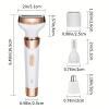 4-in-1 Women's Electric Shaver Wet/Dry Hair Remover for Bikini, Face, Legs, Underarms, Portable, Rechargeable Hair Trimming Solution (Gold - 4 In 1) view 2