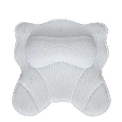 HIONJIN Bathtub Pillow 4D Fiber Bathtub Cushion 6 Suction Cups with Hooks
