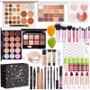 All in One Makeup Kit for Women Full Kit, Make Up Gift Set, Makeup Essential Bundle Includes Foundation Eyeshadow Palette Concealer Lipstick Eyeliner Eyebrow Stencils Mascara Cosmetic Brush Set view 1