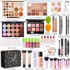 All in One Makeup Kit for Women Full Kit, Make Up Gift Set, Makeup Essential Bundle Includes Foundation Eyeshadow Palette Concealer Lipstick Eyeliner Eyebrow Stencils Mascara Cosmetic Brush Set view 2